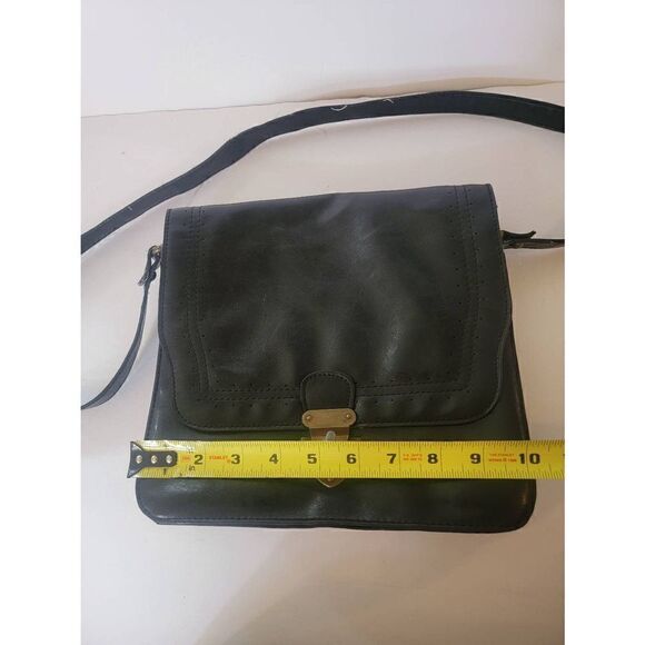 Steve Madden Women's Black Leather Crossbody Shoulder Bag - Picture 7 of 11